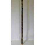 An antique brass seven draw telescope by Dollond of London, 160 cm extended, 29cm collapsed