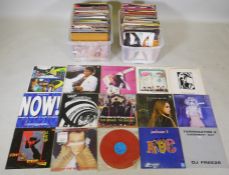 A large quantity of vintage vinyl LPs, 12" singles and DJ promotional records, pop, rock, dance,