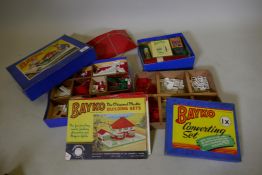 A box of Bayko No.1 building set and another 'converting' set