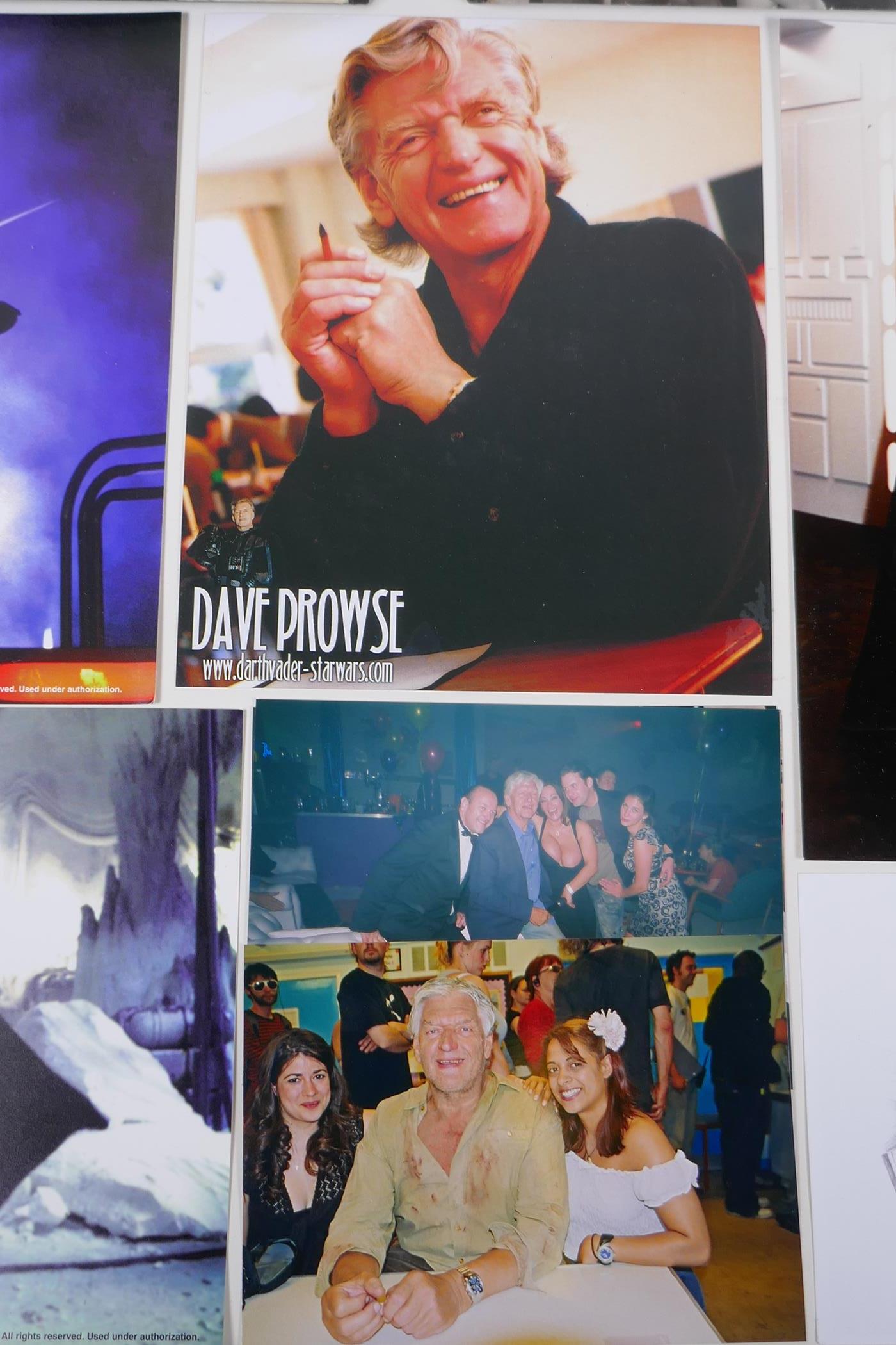 A collection of David Prowse/Darth Vader photographs and memorabilia, largest 20 x 30cm - Image 7 of 8