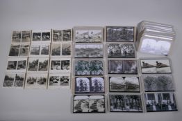 A part set of London Zoo 'Sunbeam Tours' photographic stereo cards, and a quantity of re-print