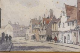 J. Fletcher Watson, Ber Street, Norwich, watercolour signed and dated, 1951, 22 x 16cm