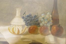 Sybil Gould, study from objects, watercolour, signed and dated 1889, 49 x 34cm