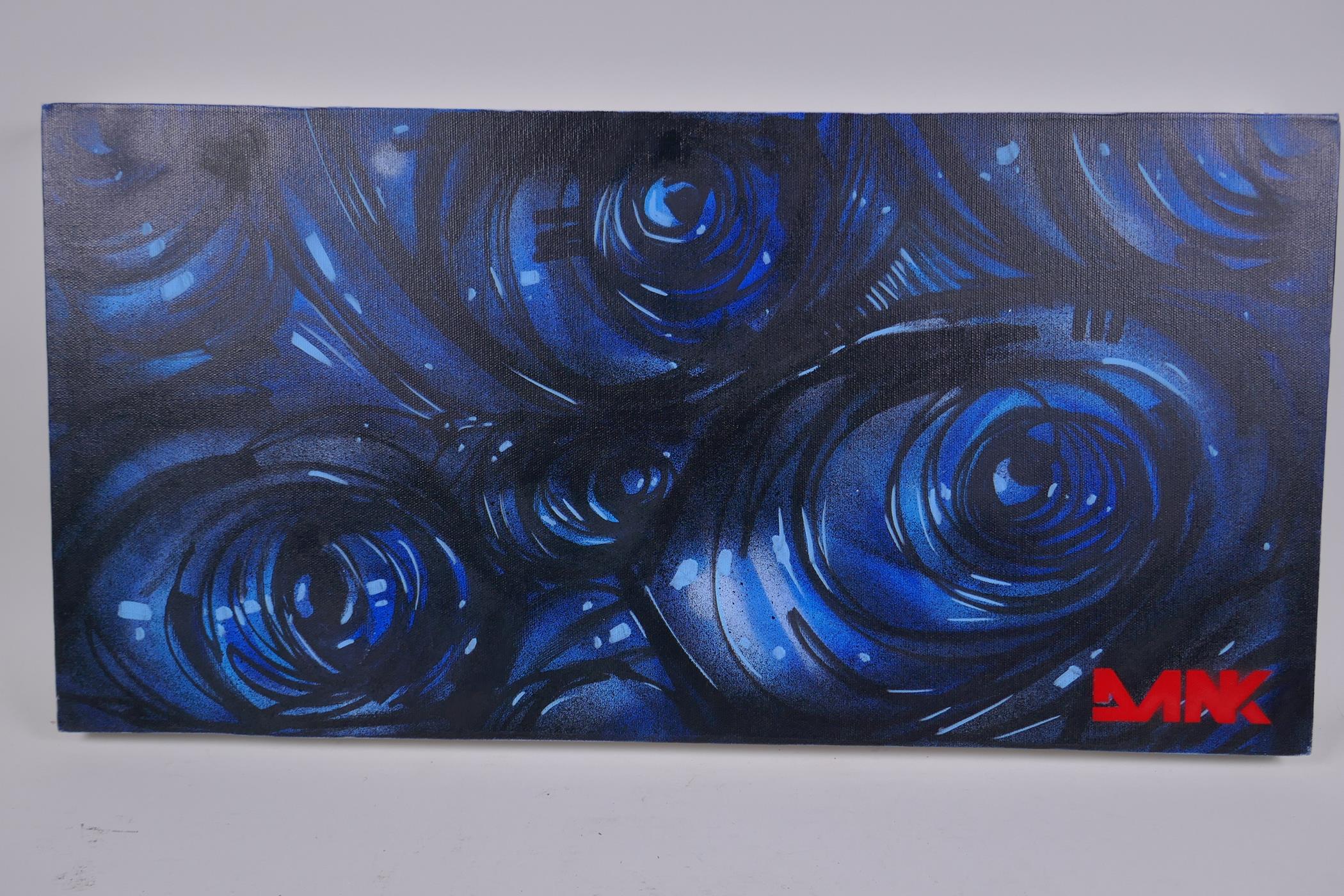 DMK, graffiti abstract on canvas, 61 x 30cm - Image 2 of 4