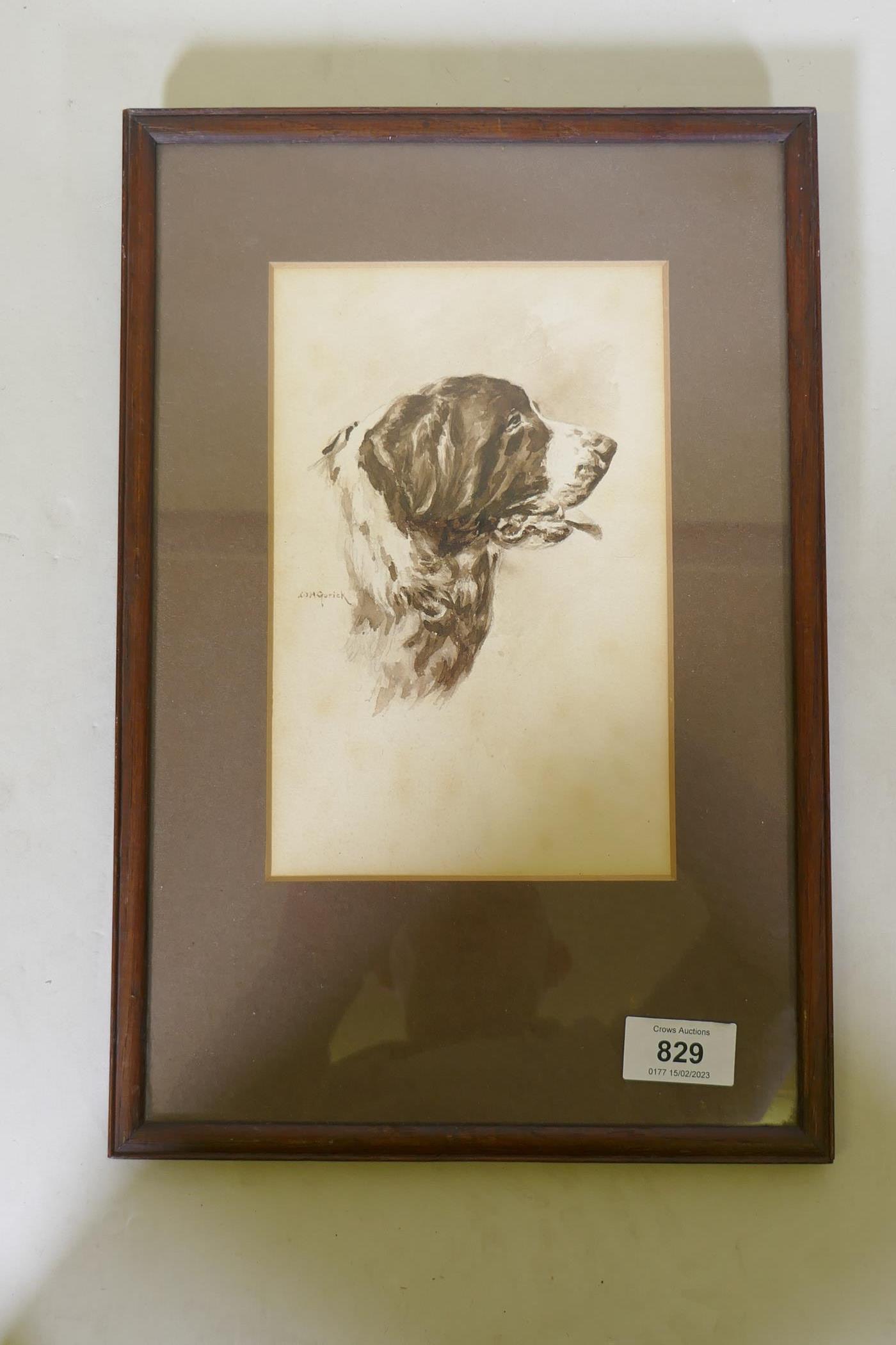 W.H. Gorick, study of a dog, signed, watercolour, 14 x 21cm - Image 3 of 3