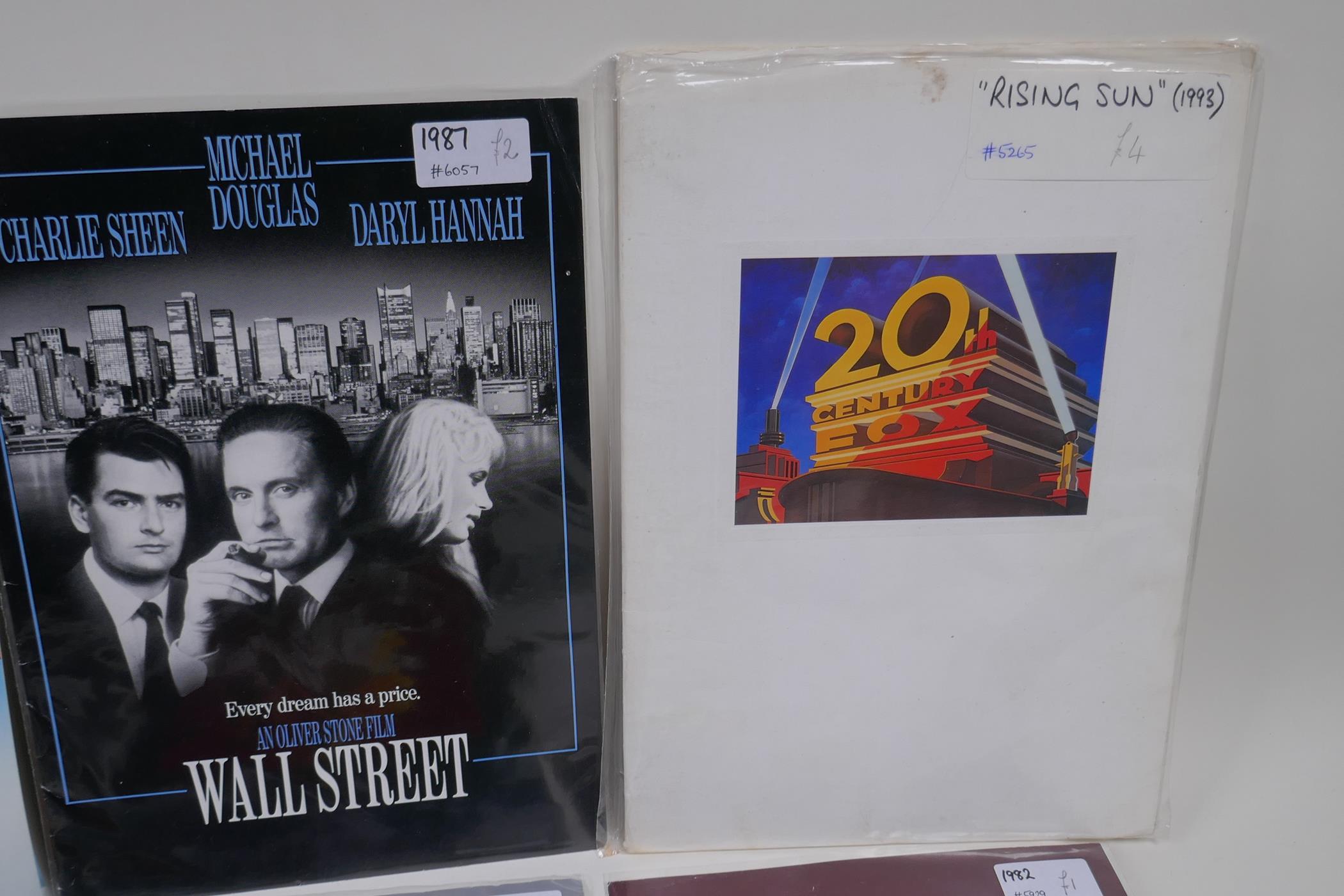 A collection of film programs, promotional books and film stills photographs, including Wall Street, - Image 7 of 7