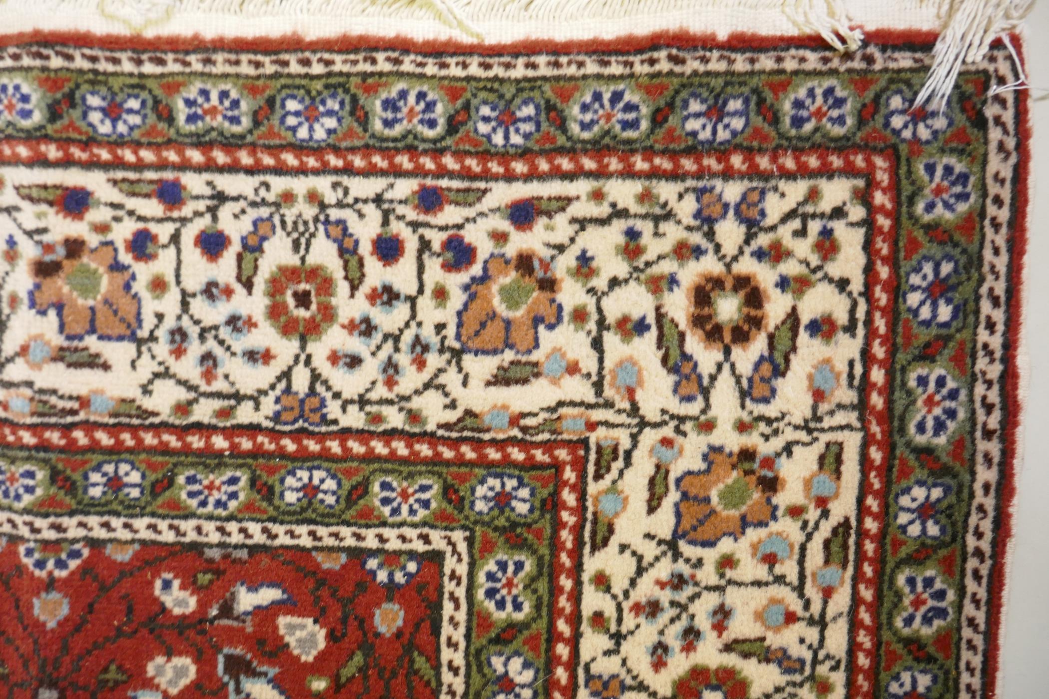 A terracotta ground wool pile Turkish Erikeh rug with all over design,200 x 290cm - Image 4 of 6