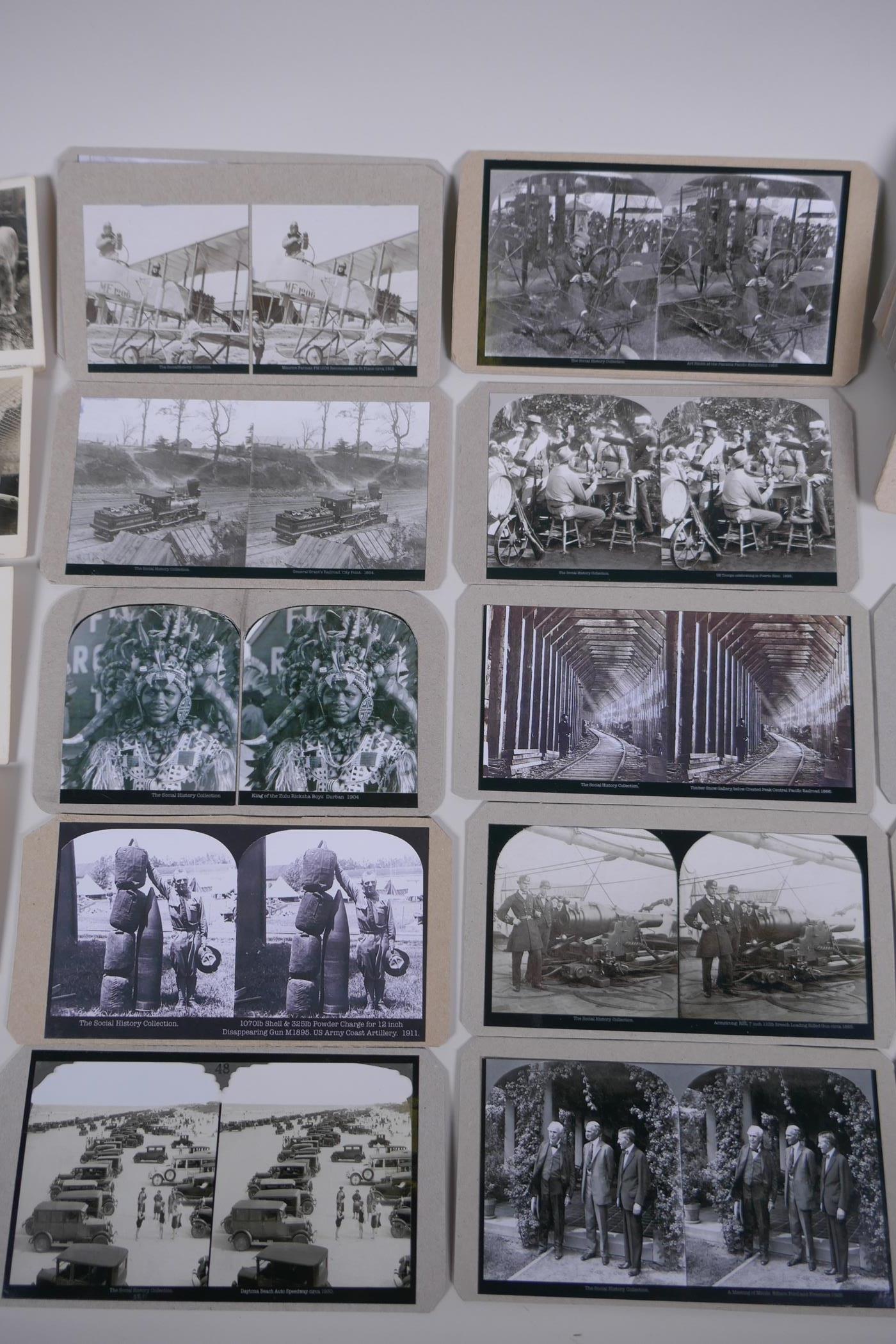 A part set of London Zoo 'Sunbeam Tours' photographic stereo cards, and a quantity of re-print - Image 3 of 4