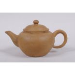 A Chinese YiXing teapot, impressed mark to base, 13cm long