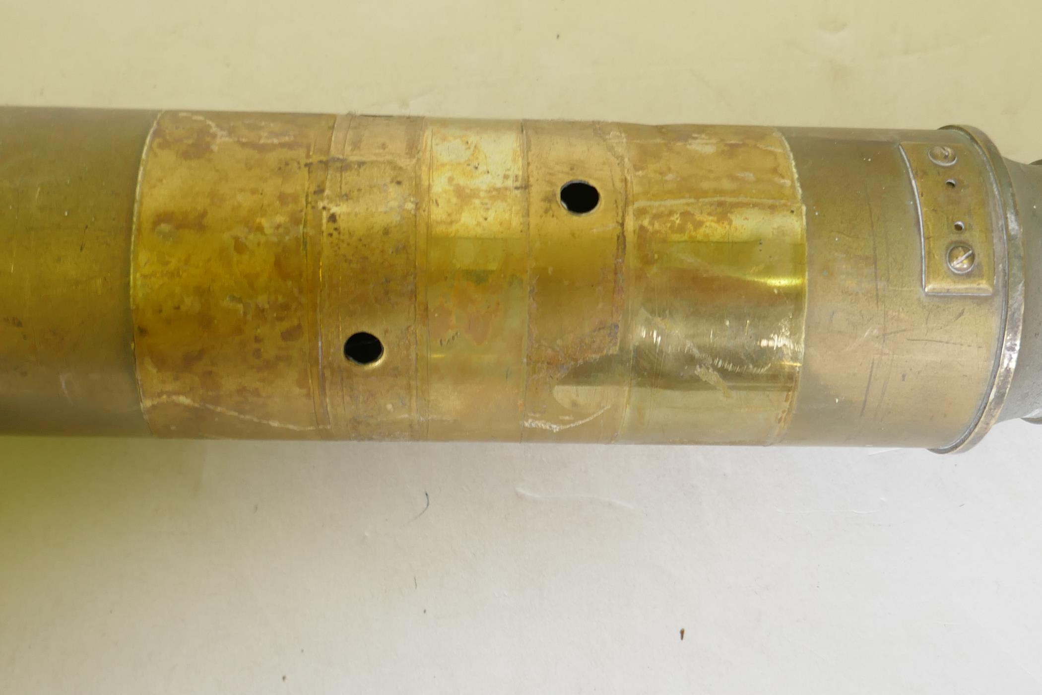 A C19th brass telescope inscribed Ross, London, No 24187, AF, 67cm extended - Image 5 of 5