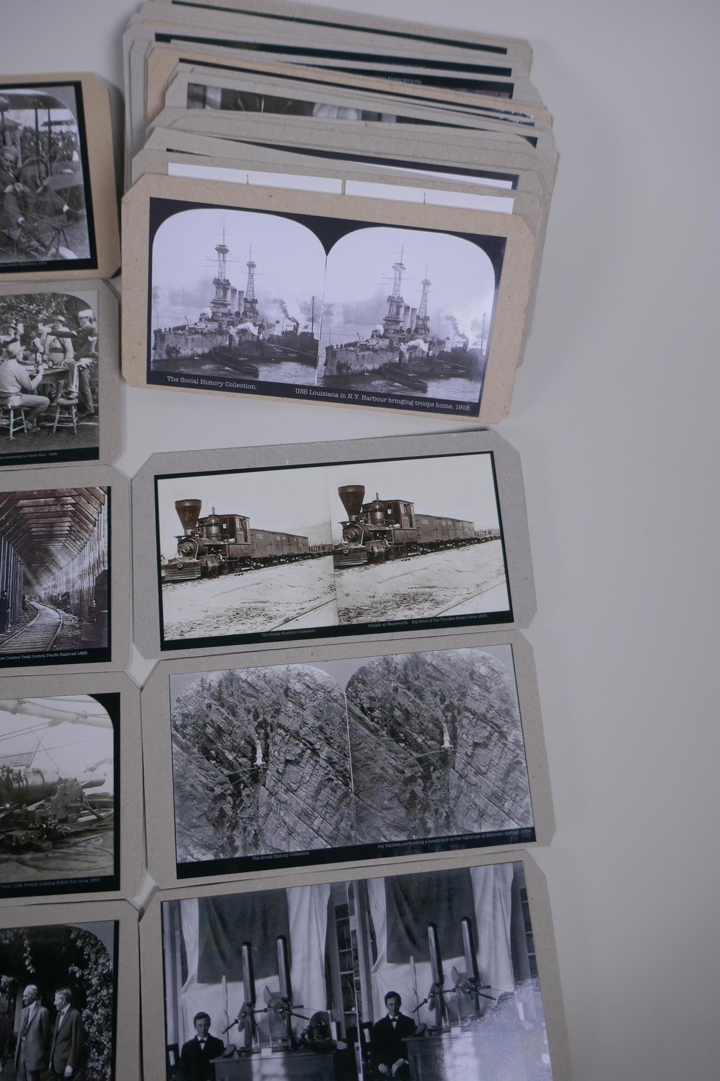 A part set of London Zoo 'Sunbeam Tours' photographic stereo cards, and a quantity of re-print - Image 4 of 4