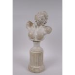 A classical composition bust of Laocoon after the antique, 42cm high