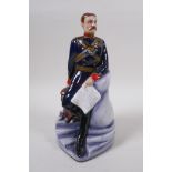 Michael Sutty, porcelain military figure, No 84 14th Bengal Lancers, 25cm high