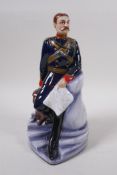 Michael Sutty, porcelain military figure, No 84 14th Bengal Lancers, 25cm high