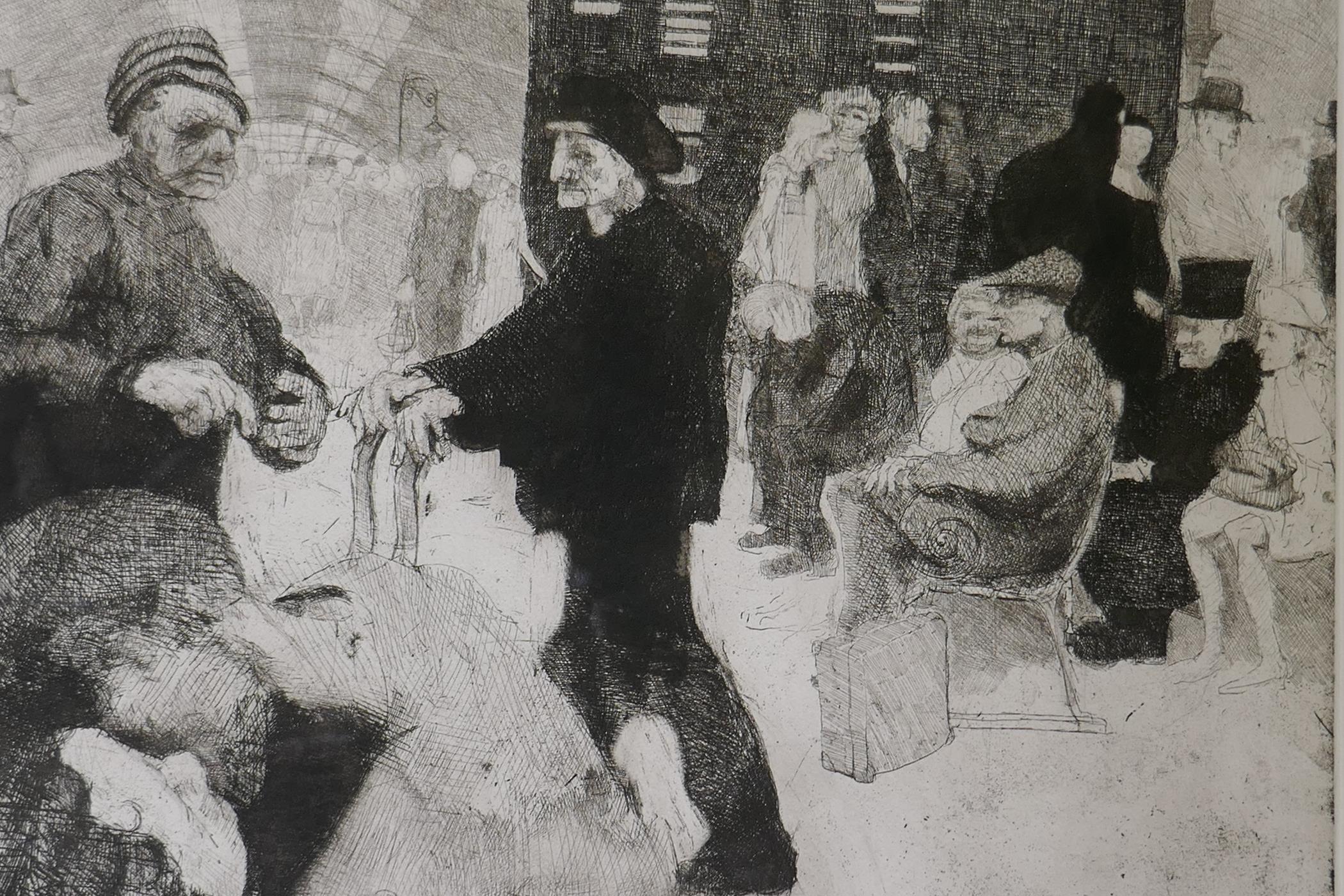 Michael Anthony Fell, (British, b.1939), Victoria Station, artist's proof etching, and another - Image 2 of 9