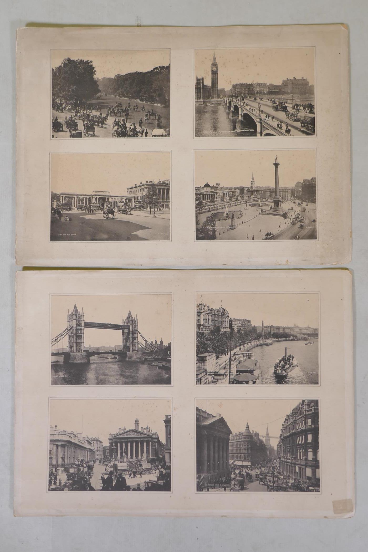 Eight vintage photographs of London by the London Stereoscopic and Photographic Company, including