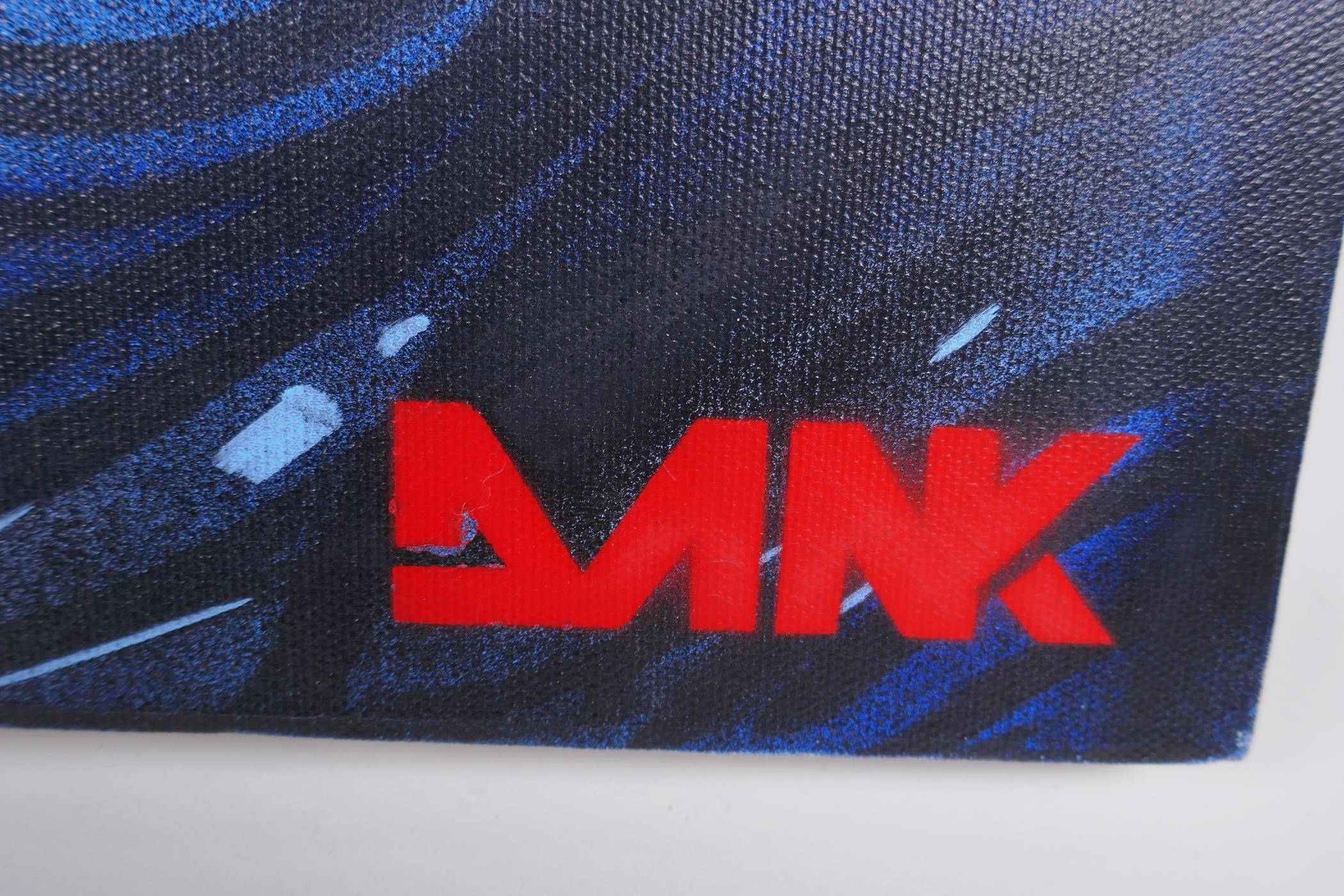 DMK, graffiti abstract on canvas, 61 x 30cm - Image 3 of 4