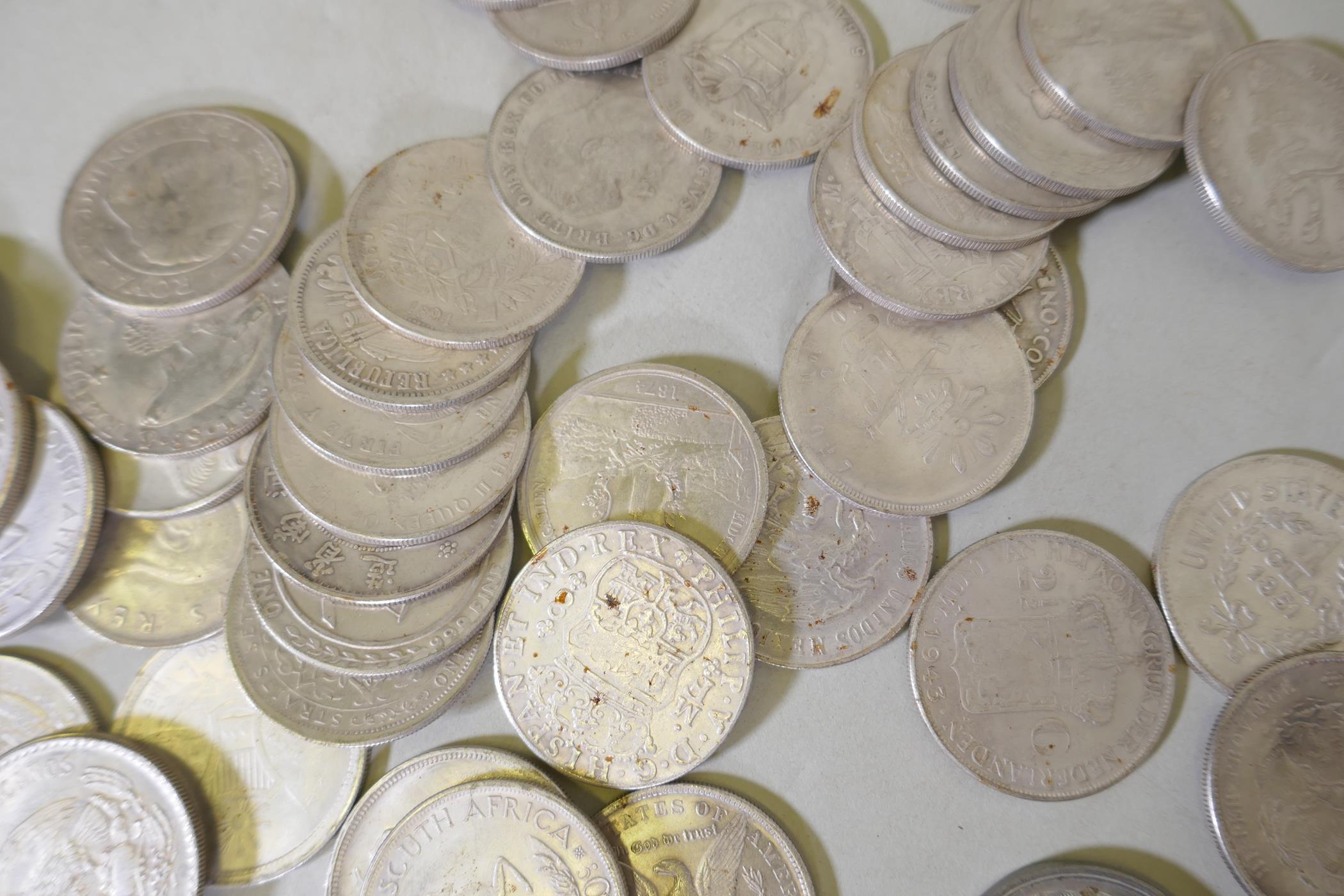 A quantity of replica white metal world silver coins - Image 4 of 4