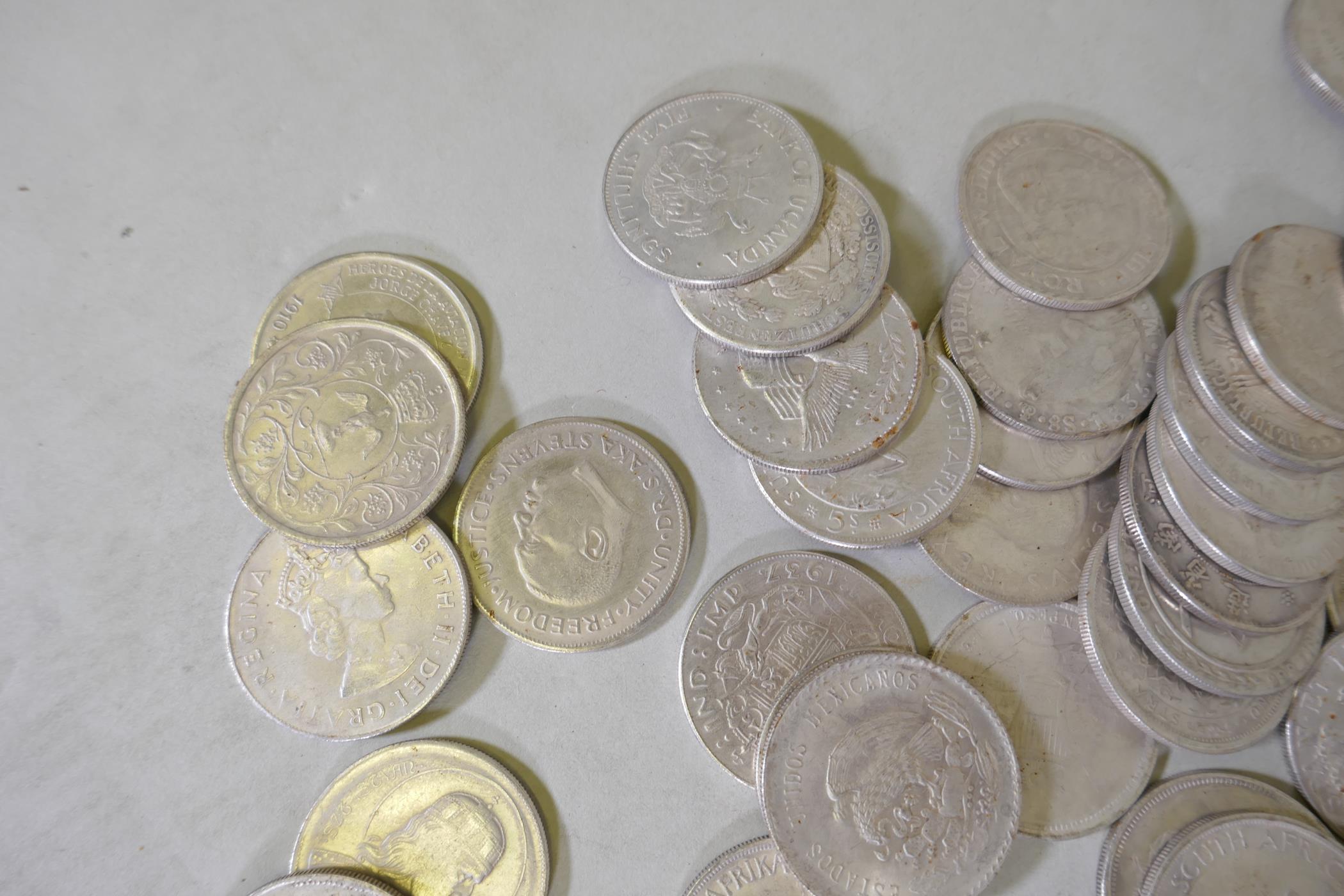 A quantity of replica white metal world silver coins - Image 3 of 4