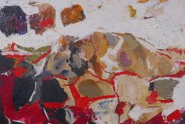 Ian Henderson, abstract study, signed, dated 1967, inscribed verso Dream Landscape, oil on board, 43