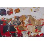 Ian Henderson, abstract study, signed, dated 1967, inscribed verso Dream Landscape, oil on board, 43