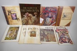 A collection of books illustrated by Brian Foud, including Goblins, Once Upon a Time, The Land of