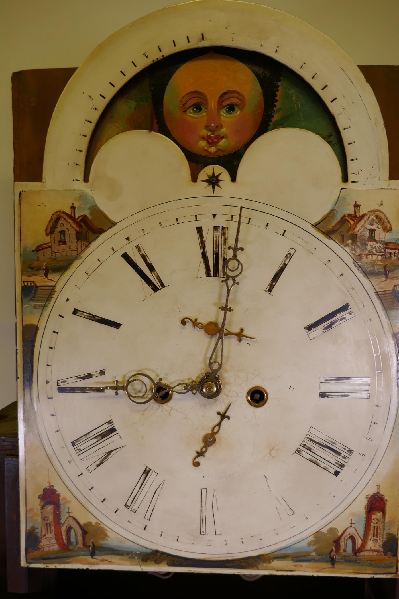A C19th mahogany north country longcase clock by Royle of Rawson, Wigan, the enamel dial with a - Image 8 of 10