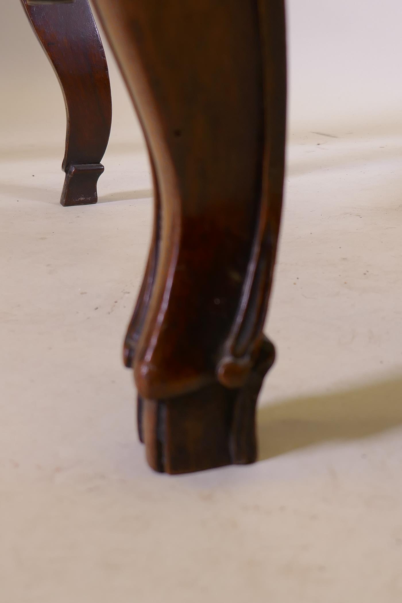 A late C18th/early C19th Maltese serpentine fronted walnut commode with two drawers, raised on a - Image 12 of 13