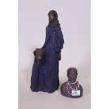 Stacy Bayne, 'He Who Roams the Plains', a limited edition, 704/5000 figure of a Maasai, 40cm high,