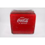 A vintage Coca Cola cool box, 44 x 33cm, 142cm high, AF