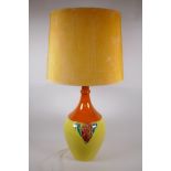 A 1960s ceramic table lamp by Bjorn Wiinblad for Rosenthal, 86cm high