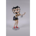 A painted cast iron figure of Betty Boop, 31cm high