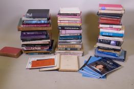 A collection of books on opera