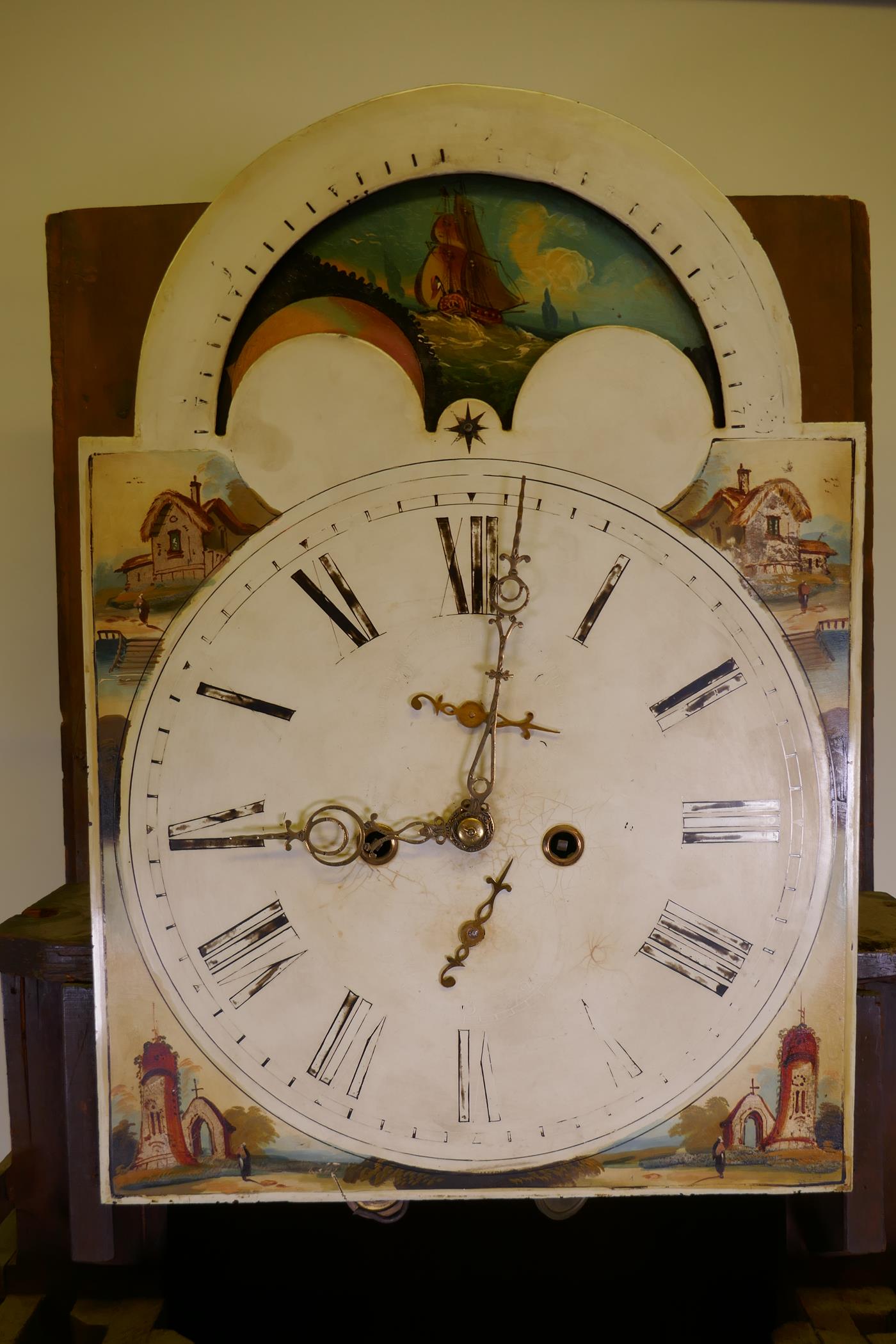 A C19th mahogany north country longcase clock by Royle of Rawson, Wigan, the enamel dial with a - Image 7 of 10