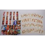 A collection of assorted retro Playboy collectors' cards, and a set of pin-up playing cards, 6 x 9cm