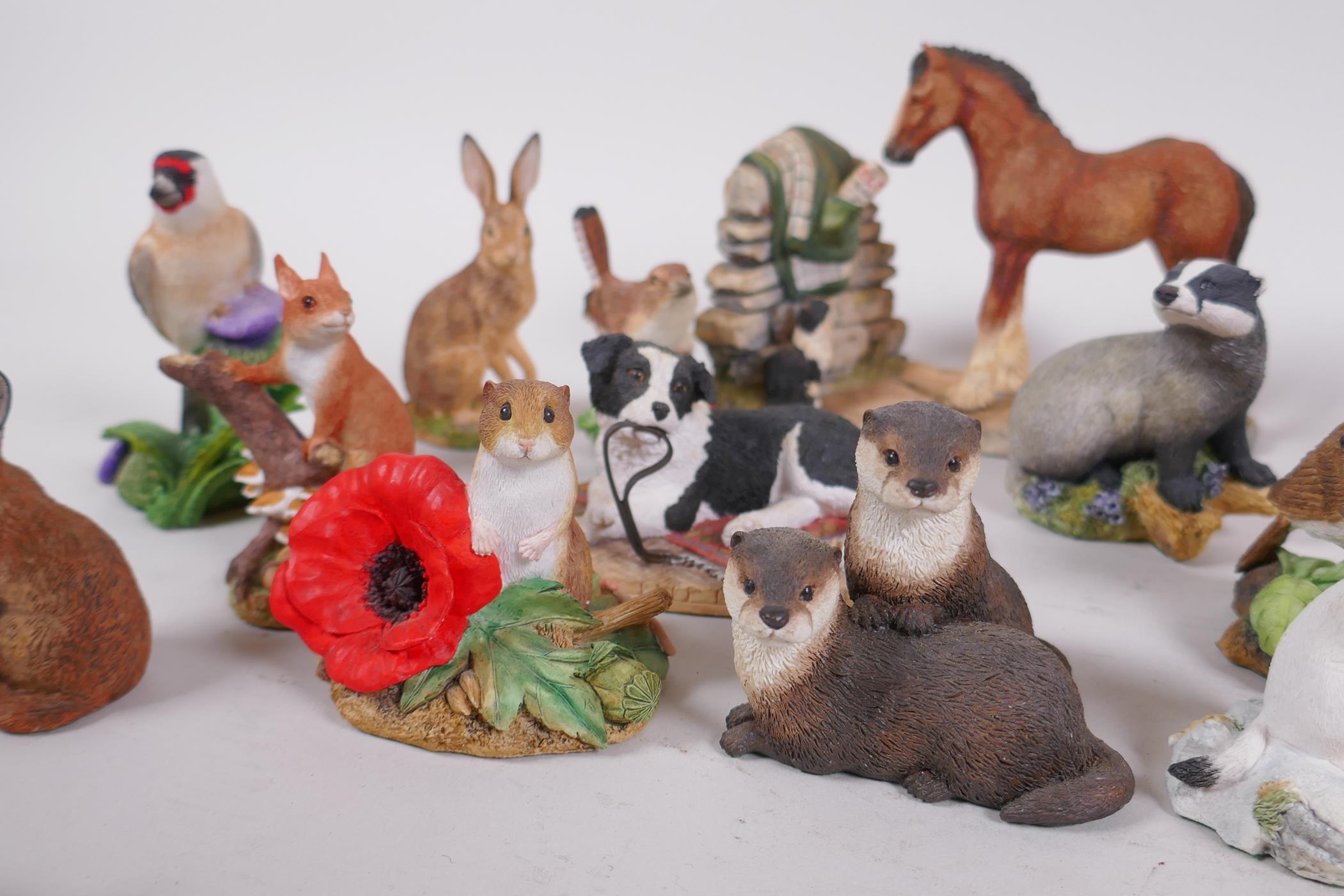 A collection of Border Fine Arts figures, birds and woodland animals - Image 3 of 5