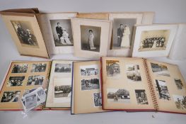 A collection of Japanese early C20th and later photographs and photo albums of social historical