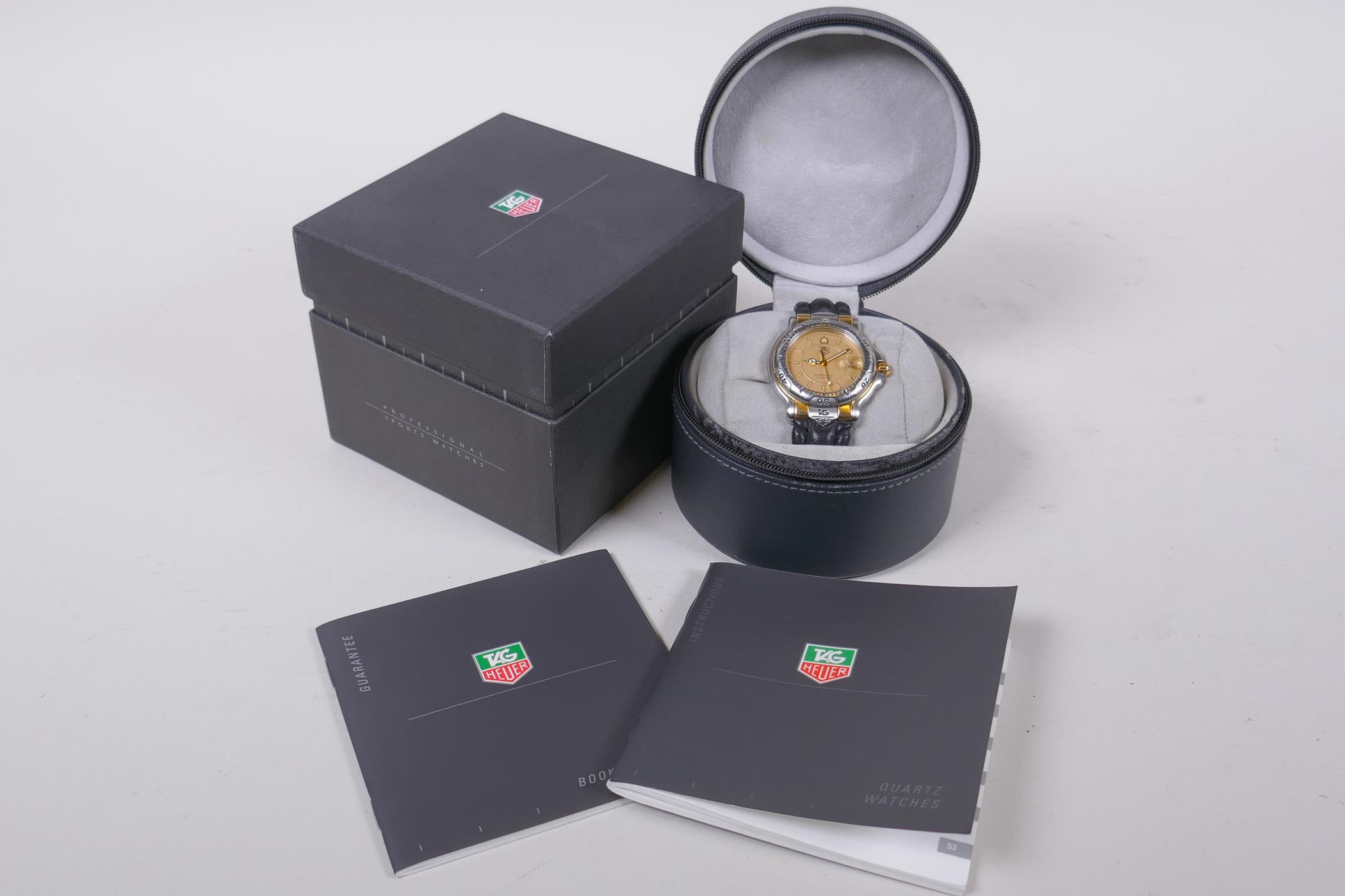 A Tag Heuer Professional Quartz 200 meters wristwatch with date aperture, the case marked U49976 and - Image 3 of 5