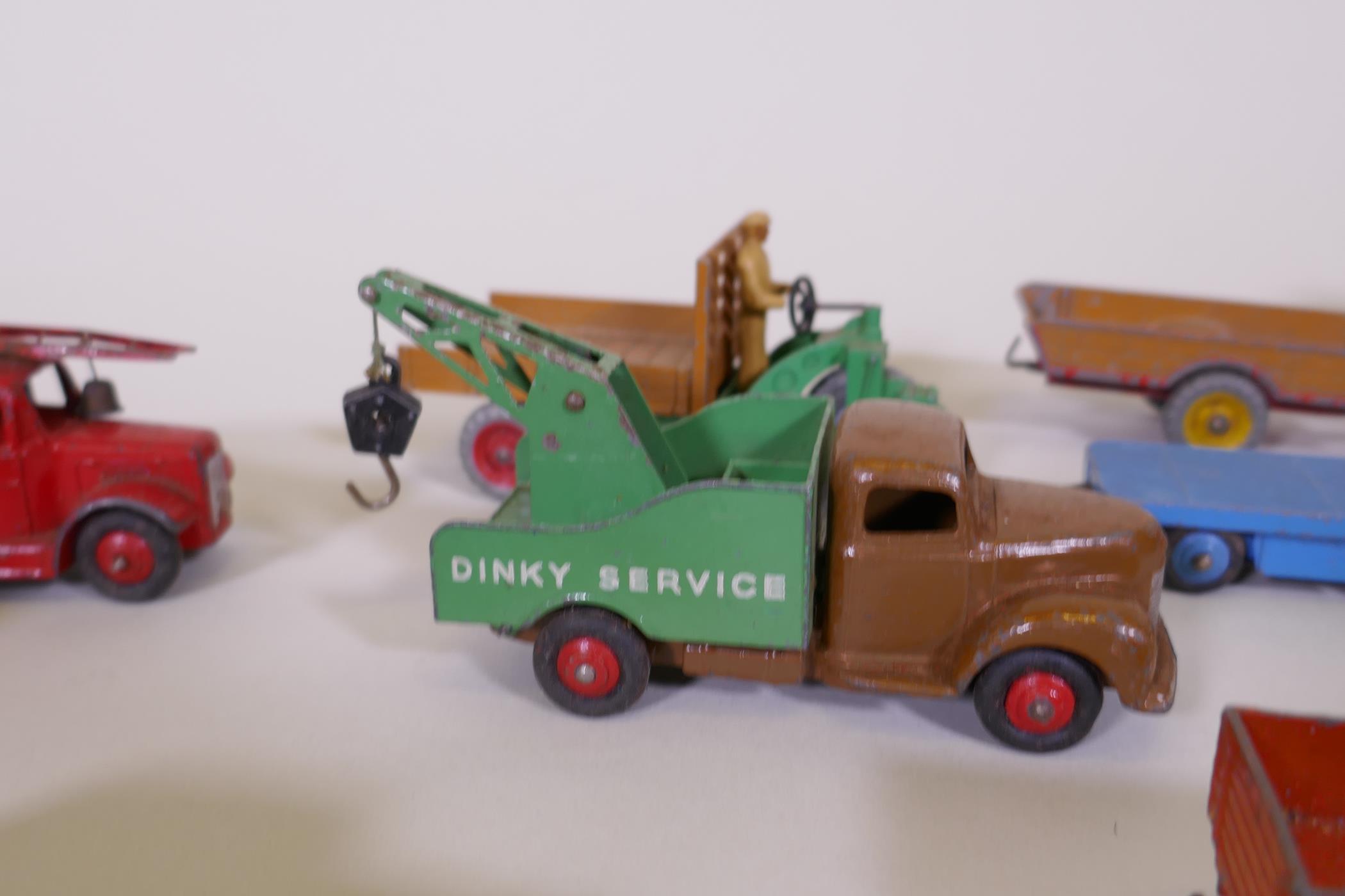 A collection of Dinky toy cars and trucks, 1930s to 1950s, and later Corgi and Matchbox - Image 5 of 7