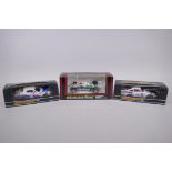 Three 1970s/80s Scalextric Cars to incluede a Porsche Turbo 935 C.125, a Triumph TR7 C.130, and a