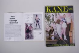 A Danish Latexa bondage clothing catalogue, together with Kane erotic magazine issue 20, 21 x 30cm