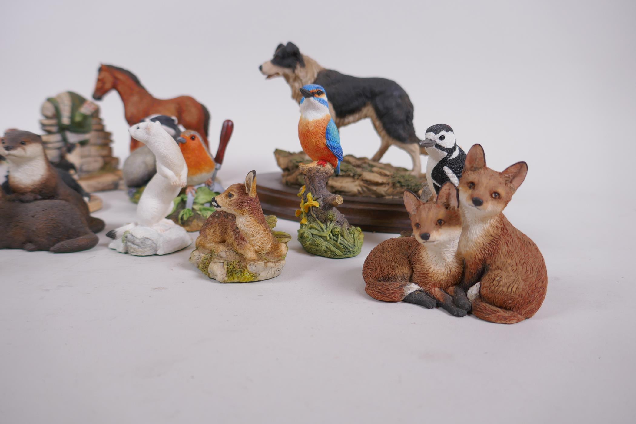 A collection of Border Fine Arts figures, birds and woodland animals - Image 2 of 5