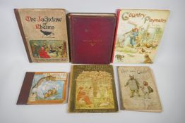 A collection of Victorian illustrated children's books, including Bubbles by A.M. Lockyer, There Was