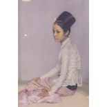 After Sir Gerald Kelly, 'Saw Ohn Nyun', the Burmese girl, issued by Frost and Reed Ltd, 48 x 60cm