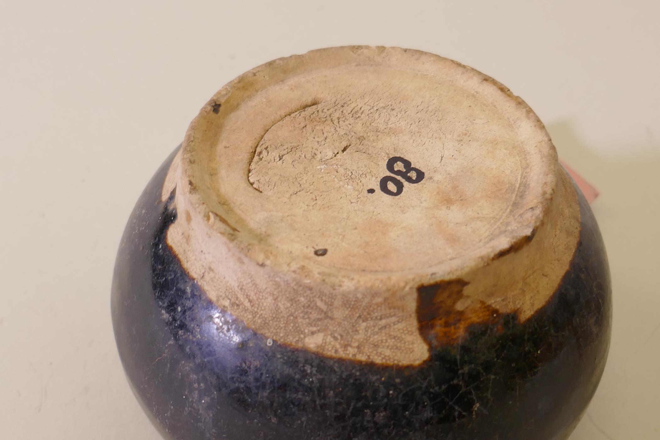 A Chinese Tang dynasty terracotta pot, labelled Hu Xian storage jar, another jar, Longshan, labelled - Image 8 of 8