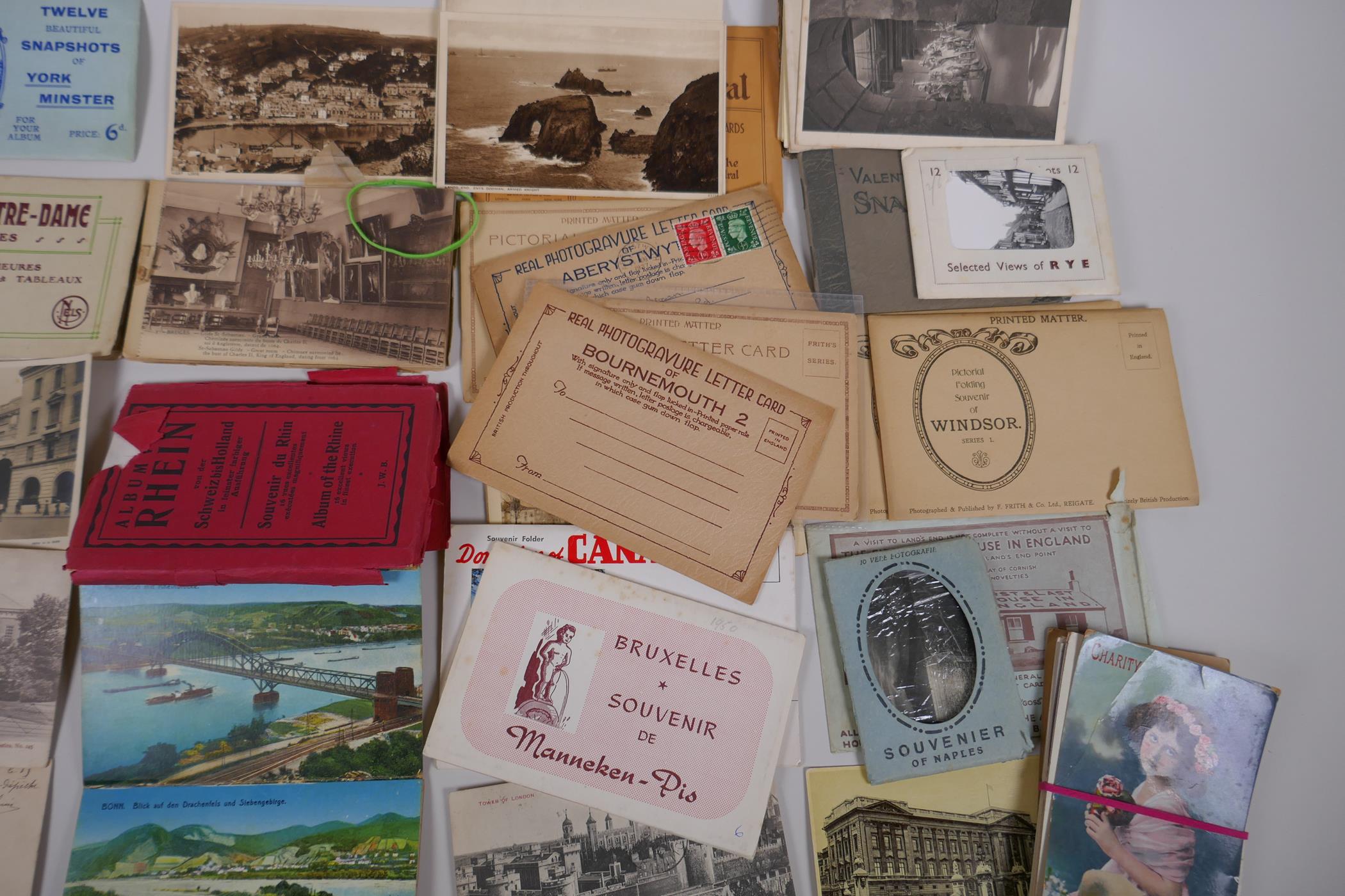 A large quantity of late C19th and C20th postcards and souvenir picture albums, including many - Image 3 of 6