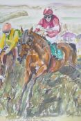 Liz Armstrong, Tiger Roll - Davy Russell, Grand National 2019, limited edition print on canvas, 14/