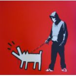 After Banksy, Choose Your Weapon, limited edition copy screen print, 85/500, by the West Country