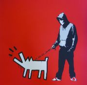 After Banksy, Choose Your Weapon, limited edition copy screen print, 85/500, by the West Country