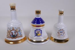 A Bell's Extra Special Old Scotch Whisky (8 year) porcelain 75ml bell, commemorating the Queen's